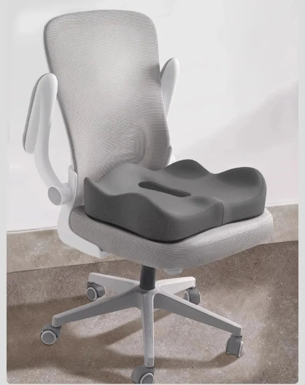 Cojín Ortopédico de Espuma Viscoelástica para Alivio de Coxis y Espalda