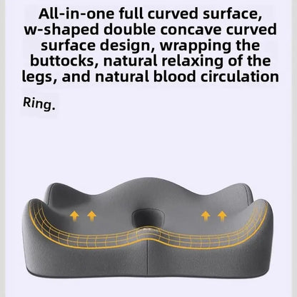 Cojín Ortopédico de Espuma Viscoelástica para Alivio de Coxis y Espalda