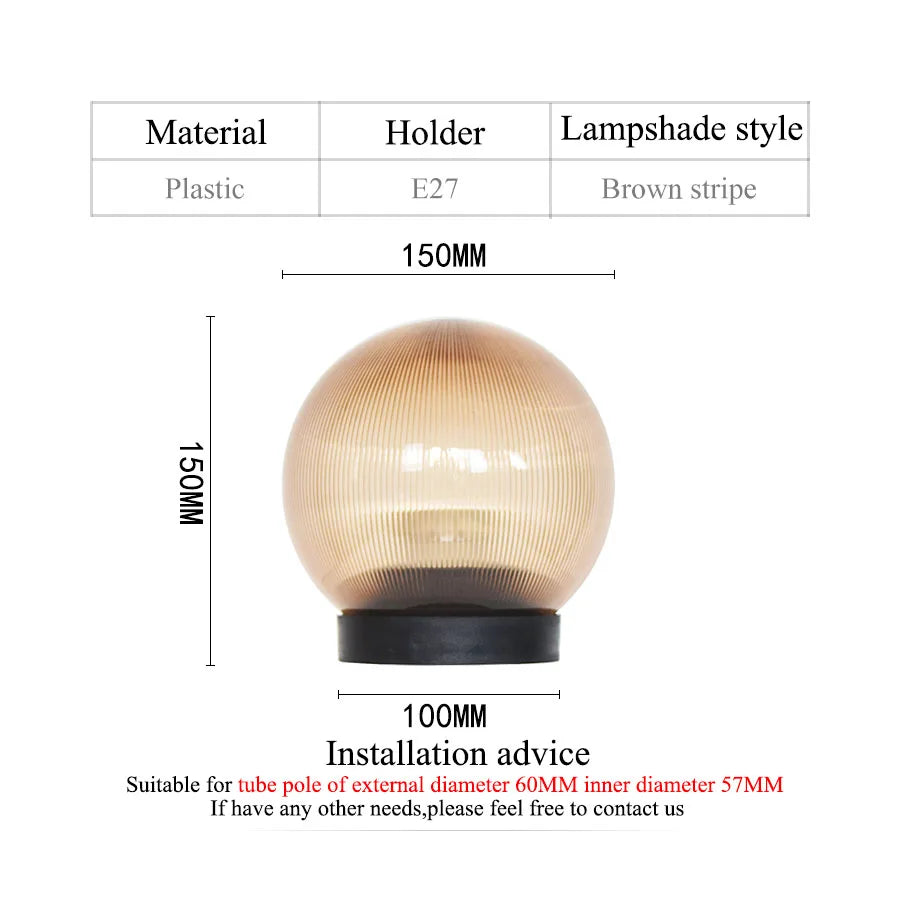 outdoor waterproof ball shape light sphere light garden light pillar light villar lamp exterior lamp decoration lighting