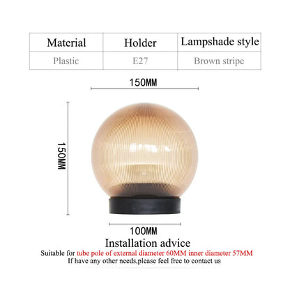 outdoor waterproof ball shape light sphere light garden light pillar light villar lamp exterior lamp decoration lighting