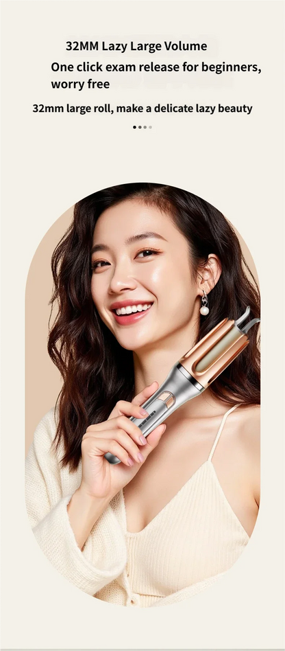 Rizador de Pelo Automático Cerámica 32 mm con Control de Temperatura