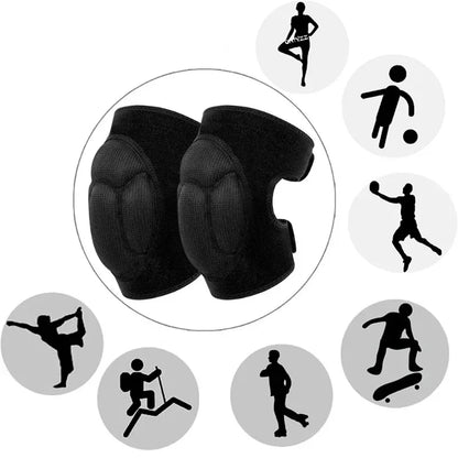 Rodillera acolchada antideslizante ajustable para trabajo y deporte