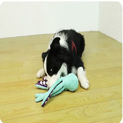 Juguete Pulpo de Peluche para Perros con Sonido Interactivo