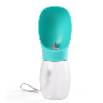 Botella de Agua Portátil para Perros y Gatos con Bebedero 300 ml