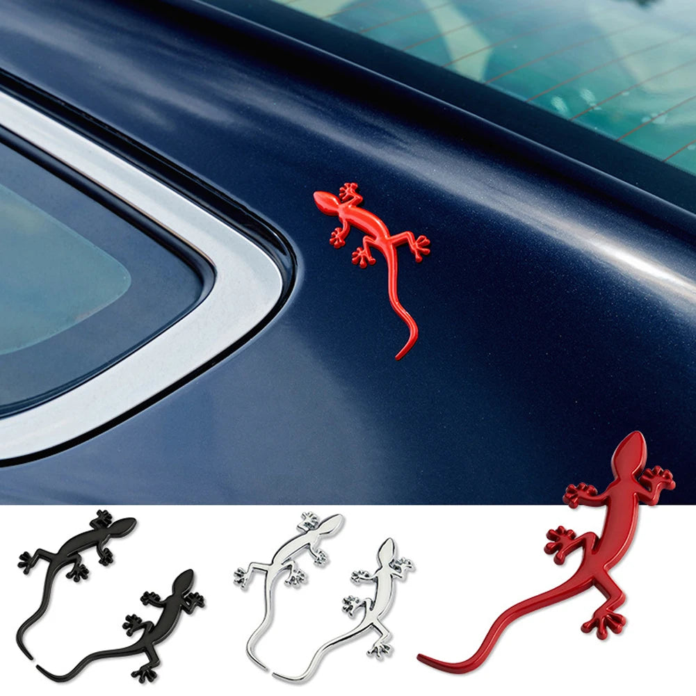 Pegatina 3D de Gecko para Coche en Aleación Metálica Autoadhesiva