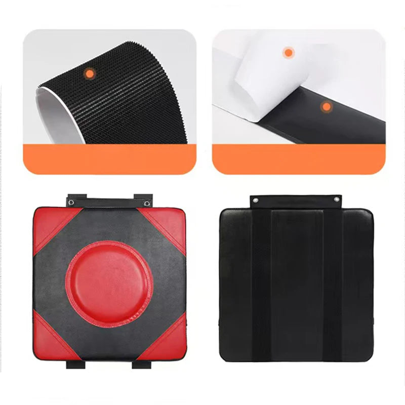 Objetivo de Boxeo de Pared Acolchado 30x30 cm para Entrenamiento Fitness Negro y Rojo